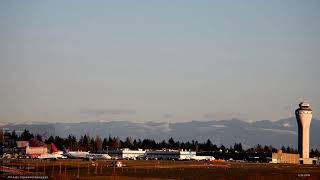 🔴 LIVE Seattle SeaTac Airport | Plane Spotting | 4K PTZ Camera Tours | Mount Rainier | Scenic Views
