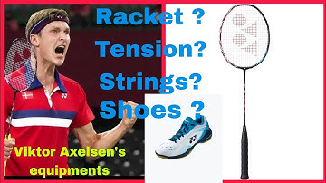 Viktor Axelsen Equipments| Racket| String| Tension| Shoes| #allengland #backhandsmash #badminton