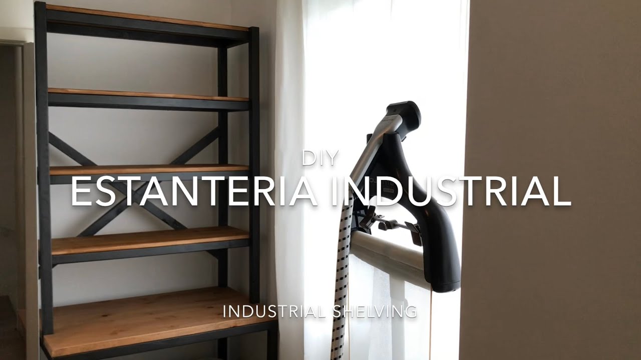 DIY Estanteria industrial sin hierro y madera / industrial wooden shelve  ironless 