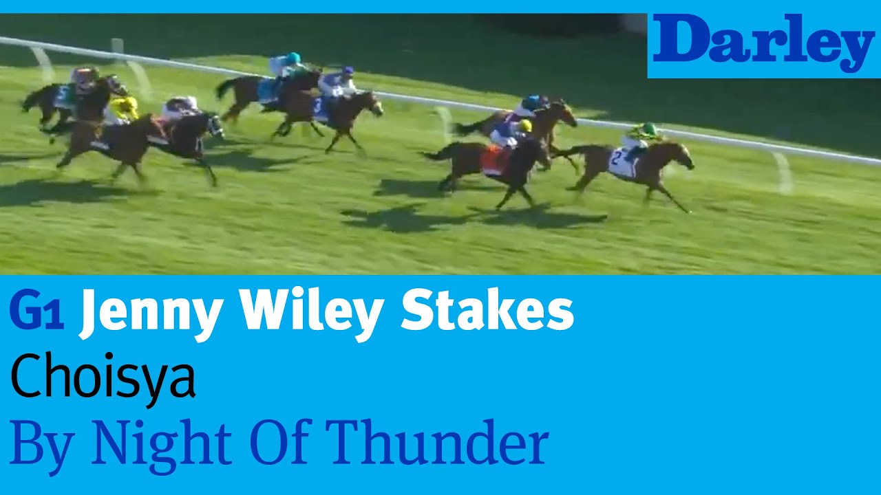 Choisya by Night of Thunder wins the G1 Jenny Wiley Stakes at Keeneland