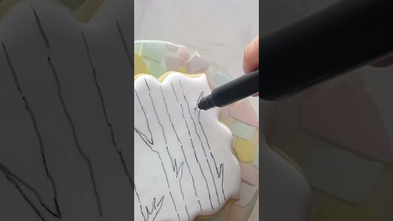 Pine trees decorated cookie🌲 