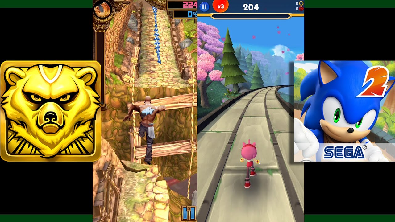 Spirit Run Vs Sonic Dash 2 Sonic Boom - YouTube