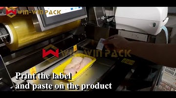 WIN-WIN PACK Semiauto Weigh-Wrap-Label System/Automatic Wrapper with Day Glow Labeler Sales Video