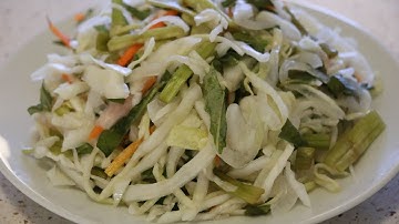 Cách làm Bắp cải muối rau cần | BẾP VIỆT 24