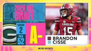 Packers select Brandon Cisse in Second Round, No. 52 overall | 2026 NFL Draft Grades &amp; Reaction