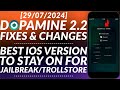 Dopamine 2.2 Out with Fixes & Improvements | Best iOS Version to Stay on for Jailbreak/Trollstore