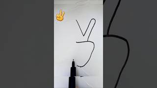 victory Emoji Sign Art✌🥰 #shorts #trending #artistmaahi