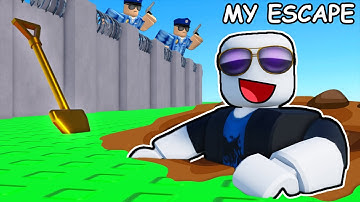 digging to ESCAPE from Prison in Roblox...