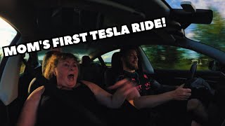 Tesla’s Acceleration SHOCKS My Mom on Her First Tesla Ride! | 2024 |