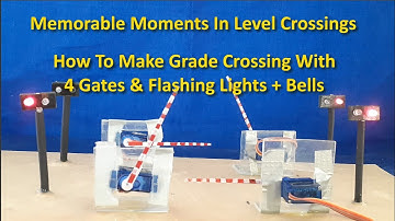 Level Crossing With Four Operating Gates, Four Warning Lights And Bells.