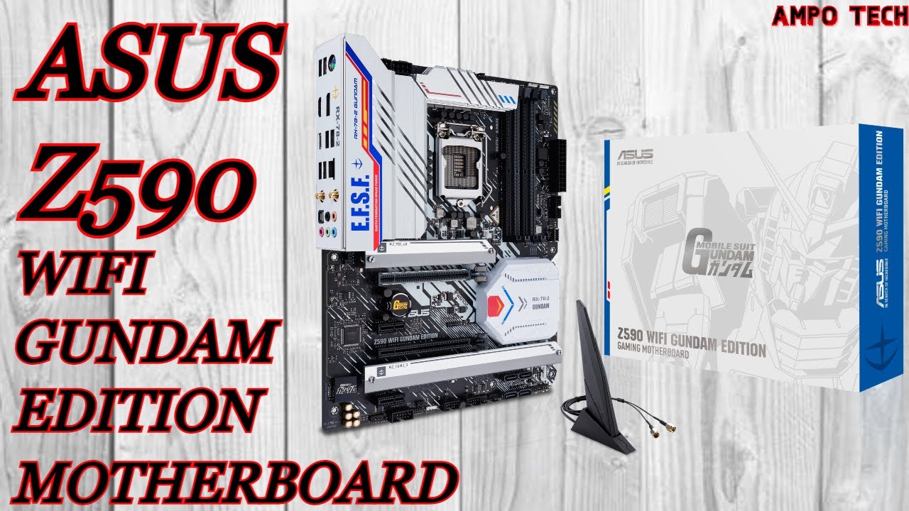 Asus Z590 Wifi Gundam Edition Motherboard Ampo Tech Youtube