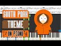 South Park Theme (Seasons 7-8) - Piano w/ Sheets