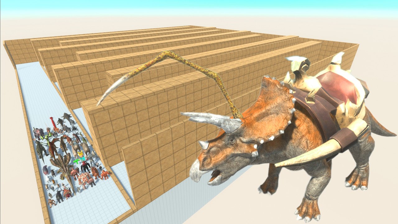 Escape From Triceratops Outlaw | Who Can Survive? - Animal Revolt Battle Simulator