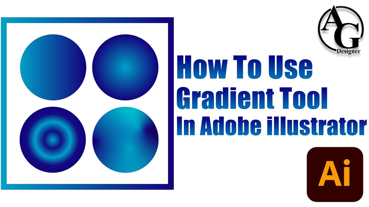 How to Use Gradient Tool in Adobe Illustrator in Urdu & Hindi - YouTube