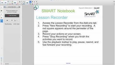 SMART Notebook Lesson Recorder Video Bite
