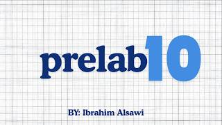 Java 1 Lab 10 Pre-Lab | Zarqa University
