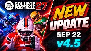 College Football 27 Update - Big Gameplay Fixes & New Changes! (CFB27 Update Patch Notes)
