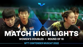 Zhou Jingyizeng Jian Vs Qian Tianyichen Xingtong Wd Wtt Contender Mu 2022 R16