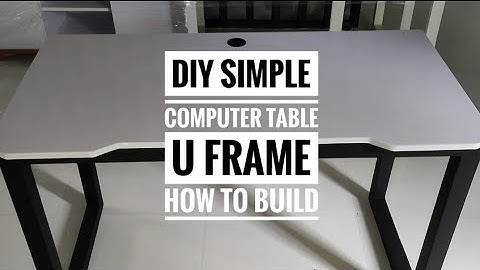 Computer Gaming Table [U FRAME] with RGB LED lights [how to build] #computergamingtable
