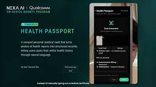 Health Passport placed in the Top 3 of the Qualcomm x Nexa AI On-Device Bounty, out of 100+ teams. screenshot 1