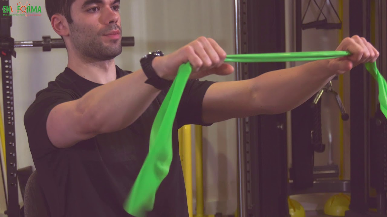 Ejercicios de fuerza en Esclerosis Múltiple: Rutina 2 con banda elástica -tren superior-