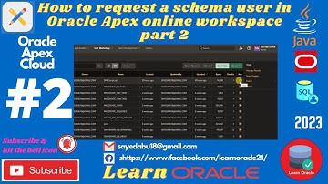Oracle Apex: Requesting Schema User - Part 2