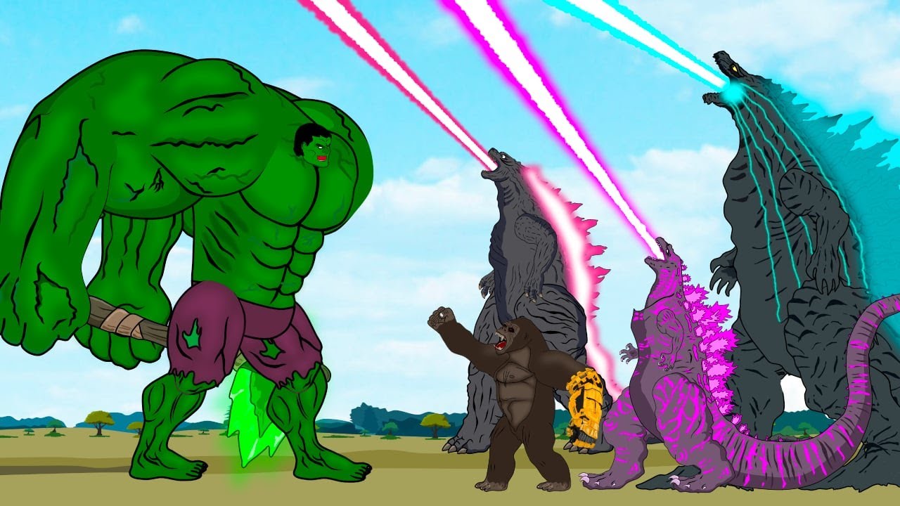 HULK vs  Team GODZILLA & KONG | DEATH BATTLE!