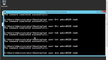 Active directory Users creation via Batch file in Hindi