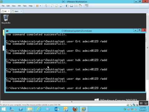 Active directory Users creation via Batch file in Hindi