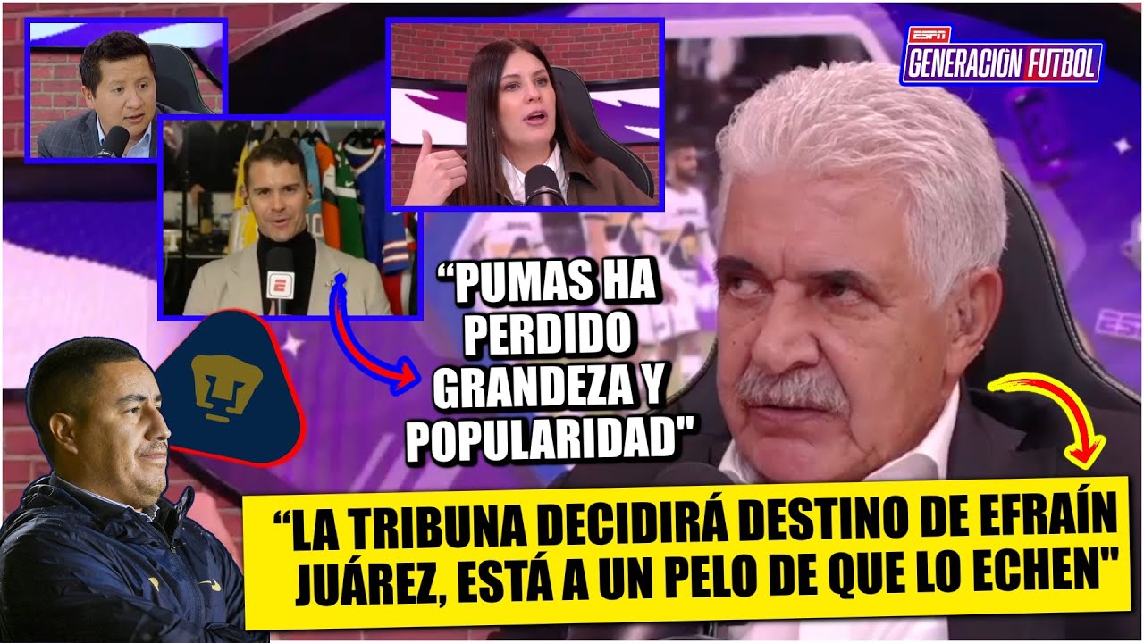 Tuca DECEPCIONADO por goleada de PUMAS. Puso en duda continuidad de EFRAÍN JUÁREZ | Generación F