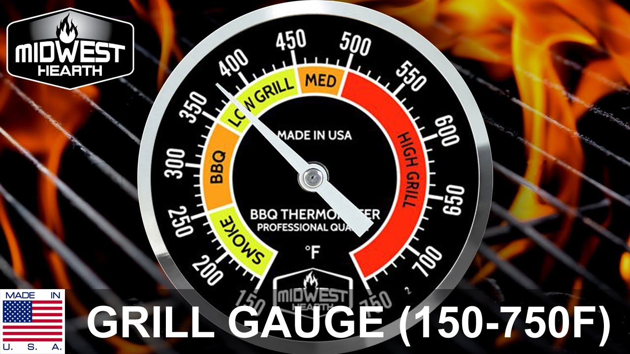 Midwest Hearth Professional BBQ Grill Thermometer (150℉ - 750℉)