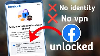 🔴How to unlock facebook account get started | without identity 100% unlocked | No vpn no identity