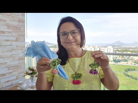 Passo a Passo em Crochê - Chaveiro Videira/Pingente/Porta Guardanapo