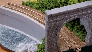 トンネルと海のあるミニジオラマを作る / Nゲージ 鉄道模型 / How to make a mini diorama with a tunnel and the sea