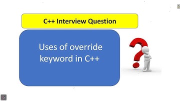 override Keyword In C++