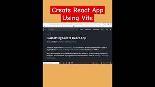 Create React App Using Vite | How To Create React App Using Vite #shorts #reactjs #vitejs #coding