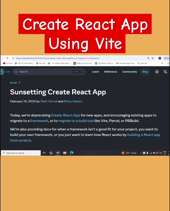 Create React App Using Vite | How To Create React App Using Vite # ...