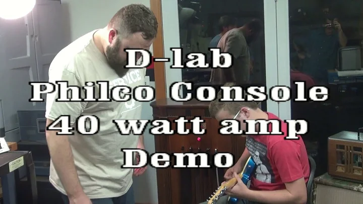 Philco Fender reverb 6L6 console radio guitar amp demo D-Lab Electronics