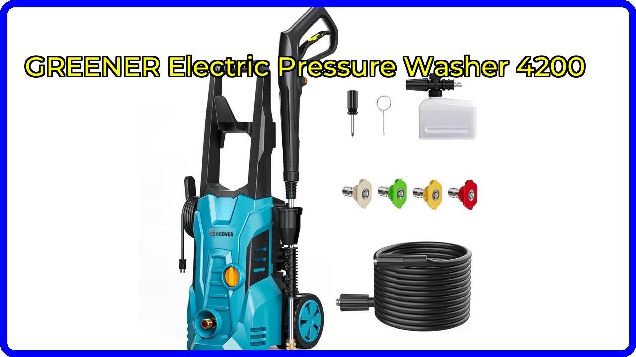 Review: GREENER Electric Pressure Washer 4200. ESSENTIAL details. - YouTube