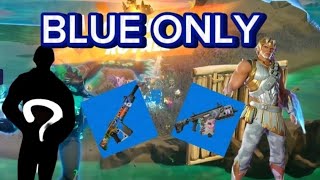 BLUE WEAPONS ONLY CHALLENGE!! CAN I WIN? WATCH TO FIND OUT