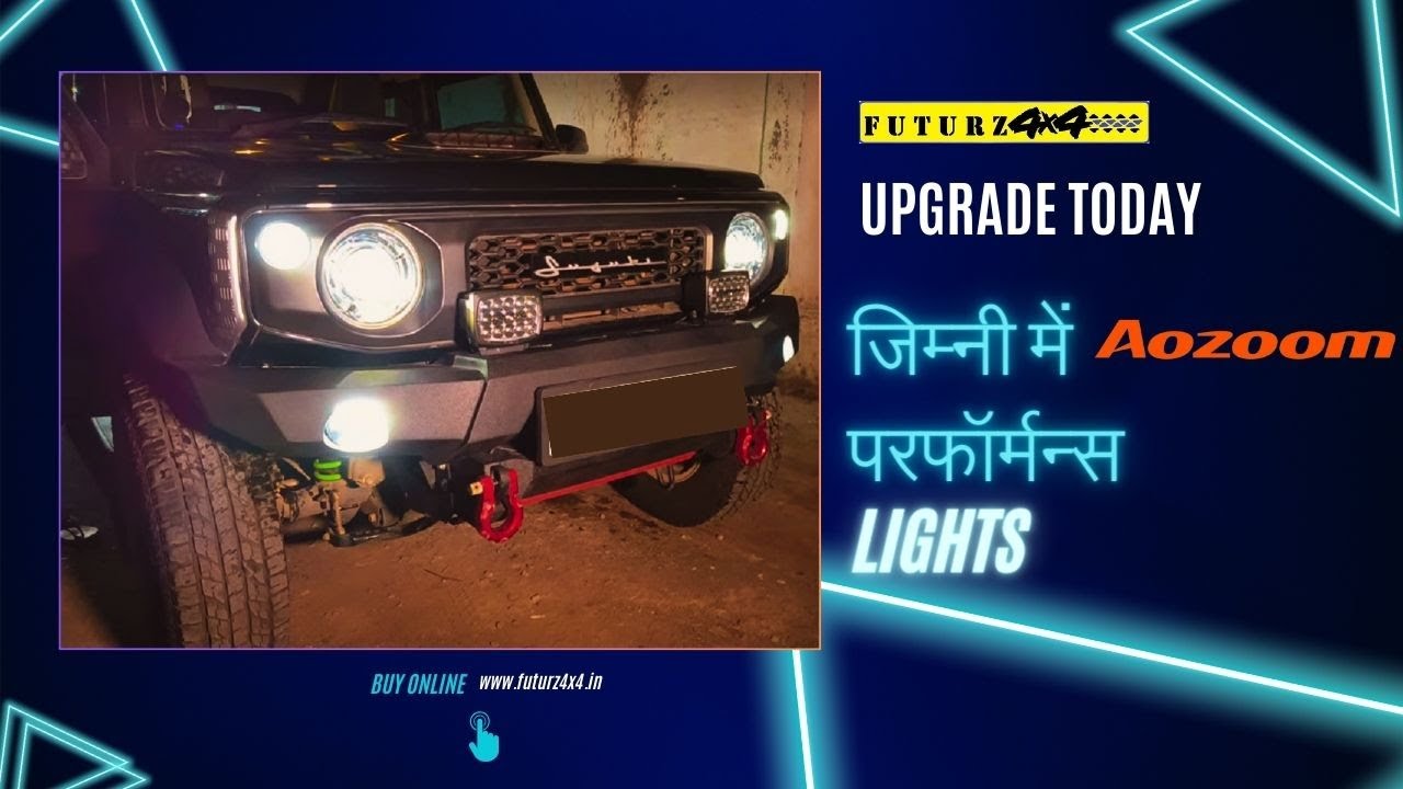 Jimny added Aozoom Lights at Futurz 4x4. Buy Online on a click.