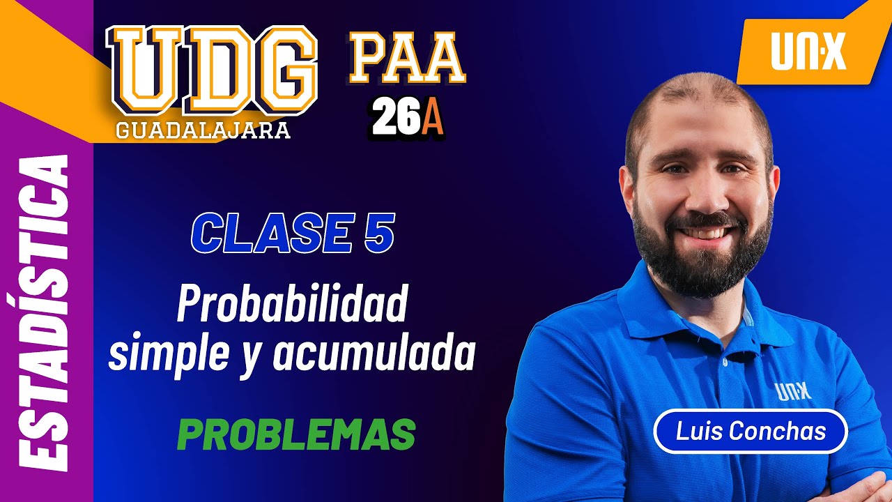 PAA - Clase 5  Probabilidad simple y acumulada - UDG // ITESM // ITESO // UDEM