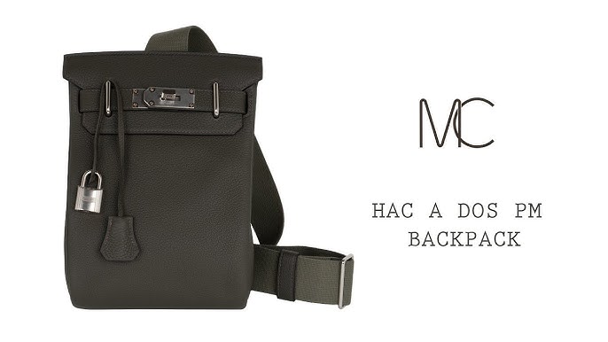 Hermes Hac a Dos GM Backpack Men's Bag Black Togo Palladium