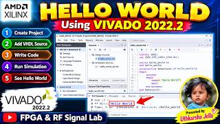 Hello World in Vivado 2022.2 🚀 | VHDL Simulation Step by Step for Beginners | FPGA Tutorial