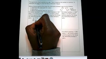 R4 Write direct variation equations