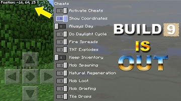 NEW COORDINATES FEATURE!!! Minecraft 1.2 BETA BUILD 9 (Android, Win10, xBox1)