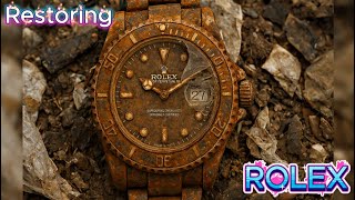 Restoring a very old rusty ROLEX watch