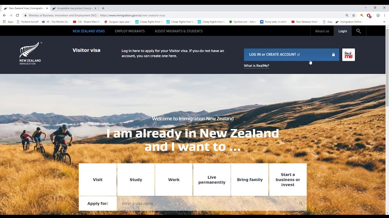 Applying for New Zealand Visa Online YouTube