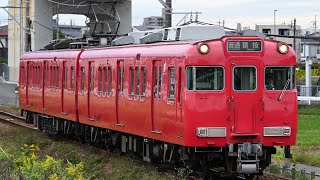 名鉄6000系(6041F)普通猿投行き 三河線三河知立～三河八橋 警笛吹鳴あり