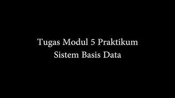 Pembahasan Tugas Modul 5 (Select dan Order By) Praktikum Sistem Basis Data